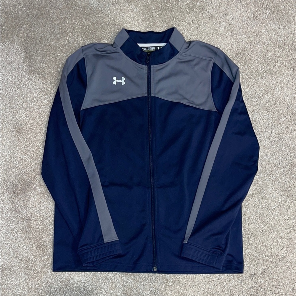 Under Armour Navy and Gray Zip Up Jacket